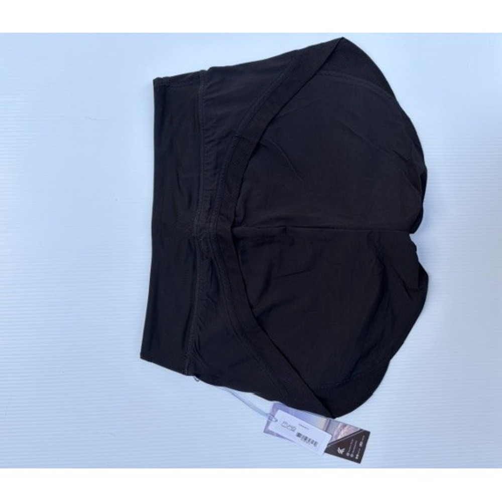 Kyodan Womens Race Mini Running Shorts Size Med Black Zipper Pockets Lined - Picture 10 of 16